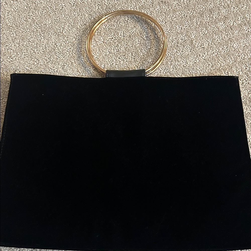 Carolina Herrera Black Velvet with Gold Accent - Picture 3 of 4